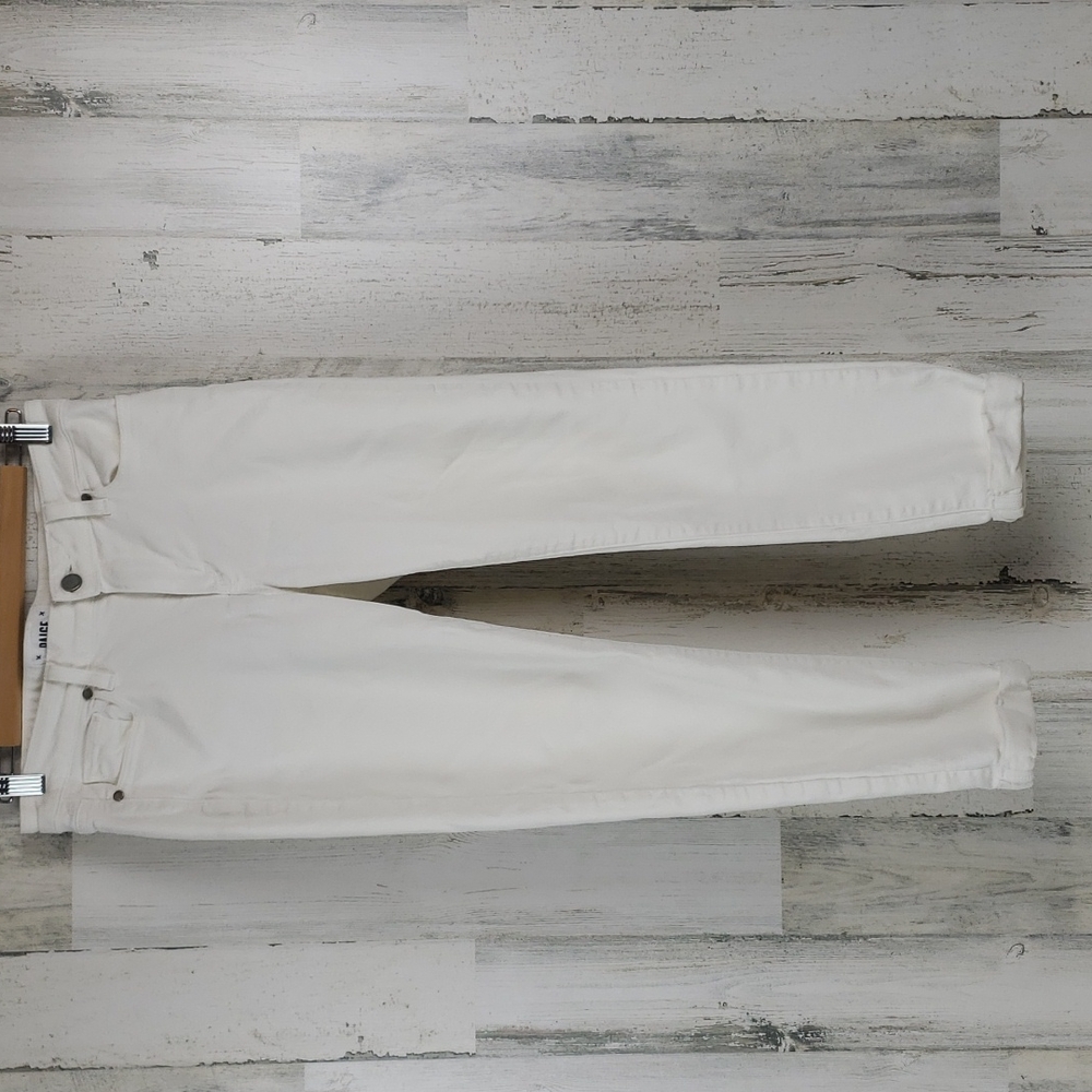 Paige Kylie Crop white cuffed capri denim jeans Size 28
